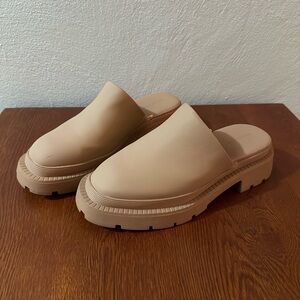 Women's Beige Slip-On Mules